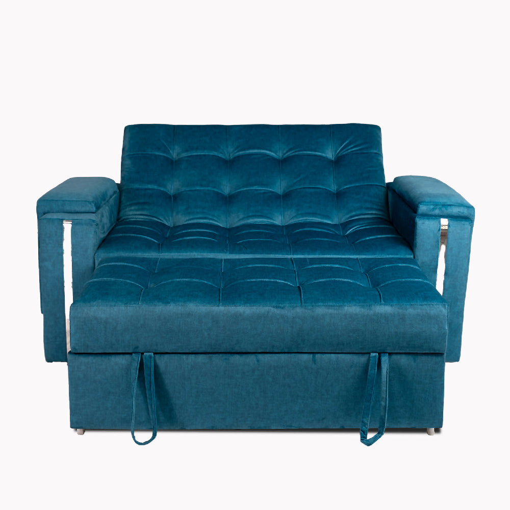 Sofá Cama 2 Puestos Azul Cordoba