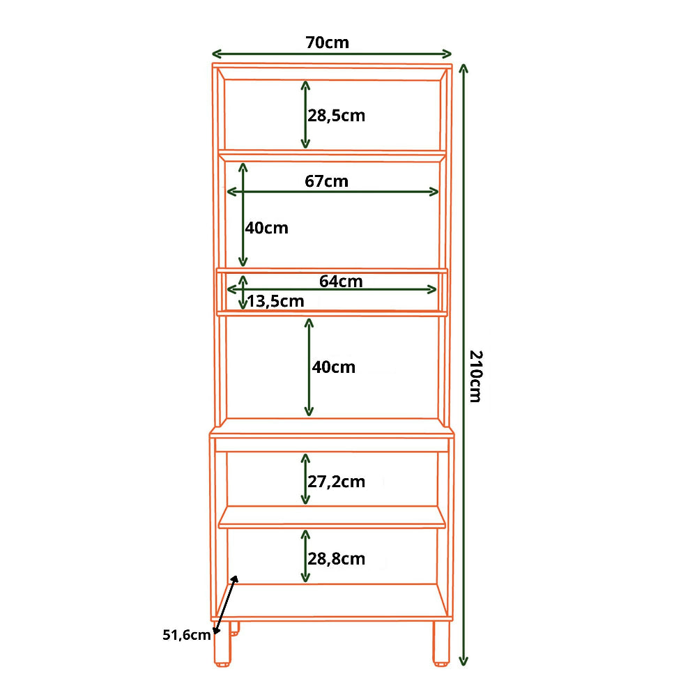 Gabinete de Cocina Sicilia - Almendra/Blanco