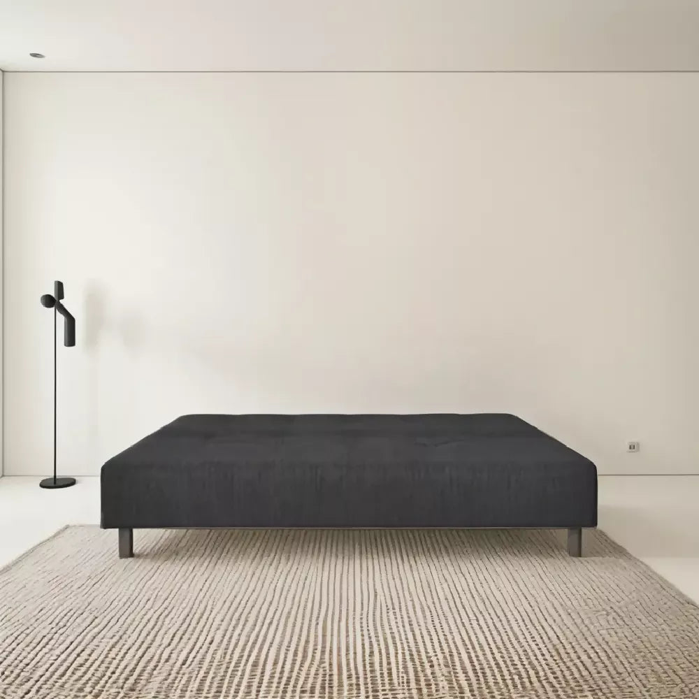 Sofá Cama Mauro Tela, Color Gris Oscuro