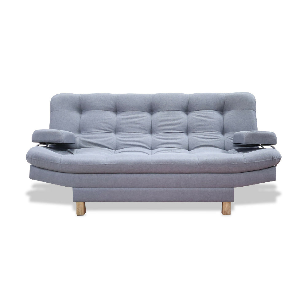 Sofacama Brunner 3 Posiciones Con Brazos extraíbles Gris + Cojines Decorativos