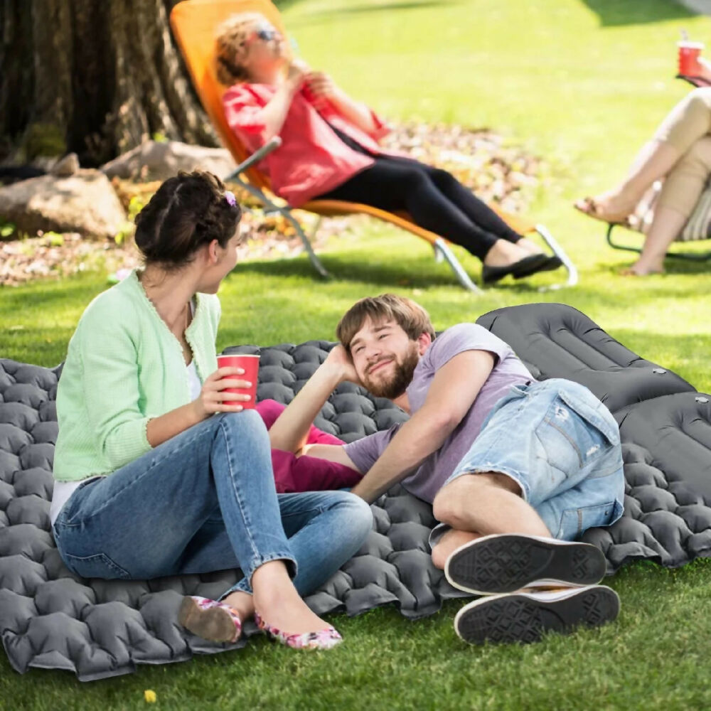 Colchón Autoinflable Doble Para Acampar Con Bomba Eléctrica