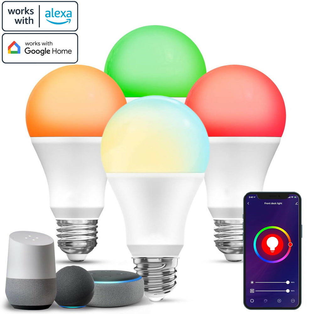 Setx4 Bombillos LED Inteligente Mando de Voz Alexa Google Asistente