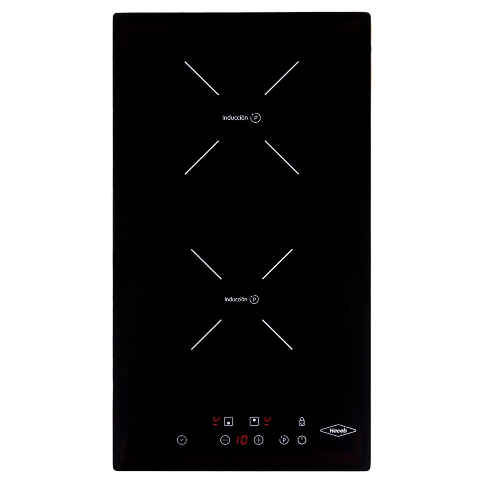 Estufa de empotrar Inducción negra 30 cm eléctrica 220V Haceb