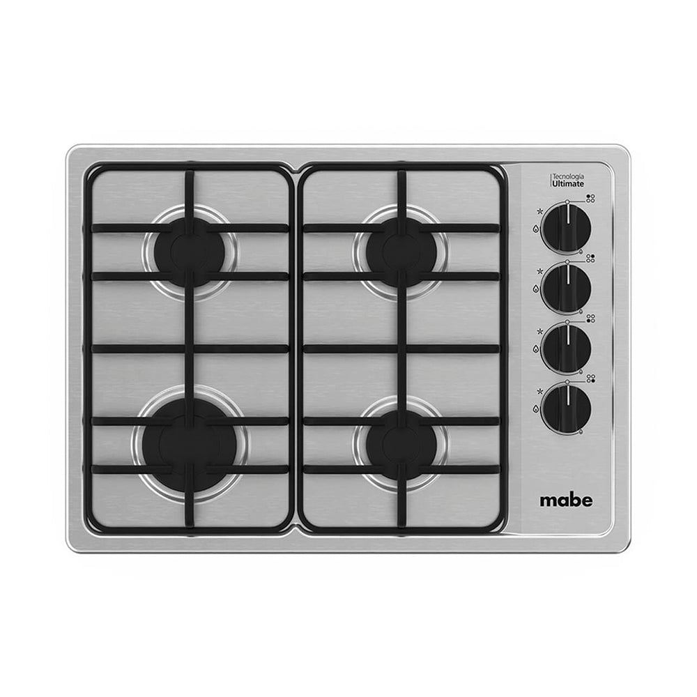 Estufa de Empotrar Acero Inoxidable 60X43 cm Parrillas Fundicion Gas Natural Marca Mabe