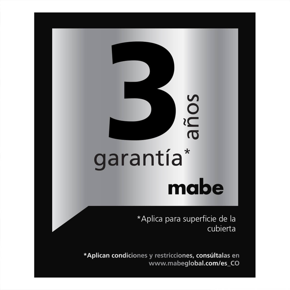 Estufa de empotrar Inoxidable 60X44 cm gas natural marca Mabe