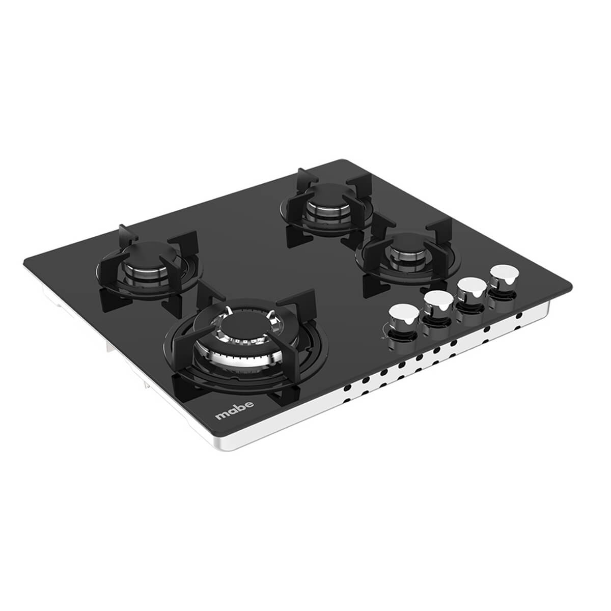 Estufa de empotrar cristal negro 58X50 cm Hierro fundido gas natural marca Mabe
