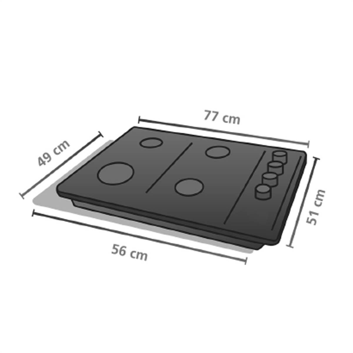 Estufa de empotrar cristal negro 77X51 cm gas natural marca Mabe