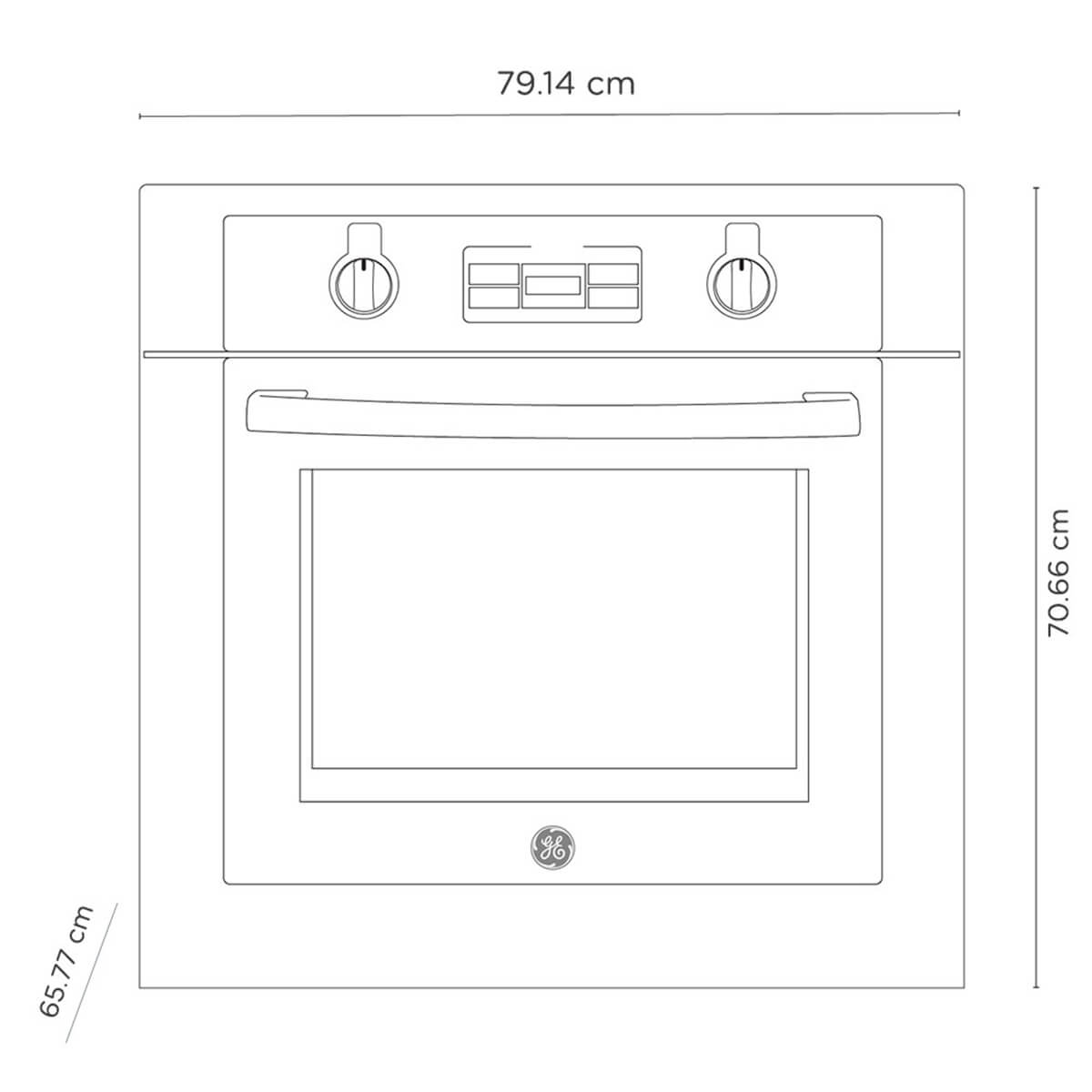 Horno a Gas de 80 cm Inoxidable 120 Voltios con Gratinador Marca Mabe