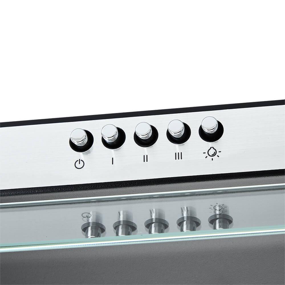 Campana Kala Inox Negra 60cm 3 velocidades Haceb