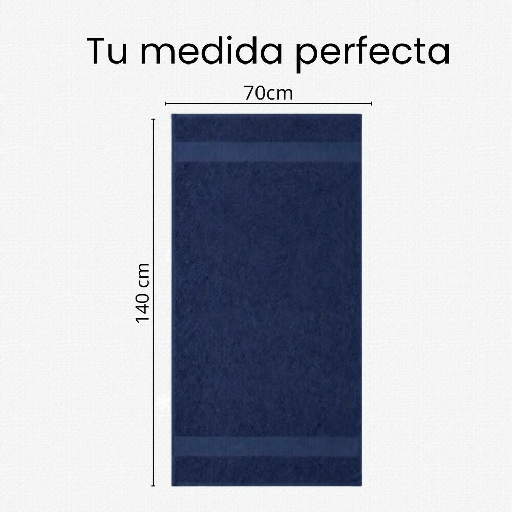 Toalla cuerpo 100% algodon azul oscuro 400gr