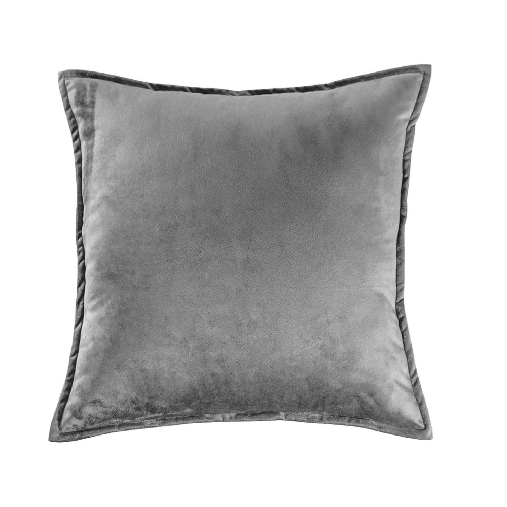 Funda de Cojín Velvet Gris, de 47 x 47 cm