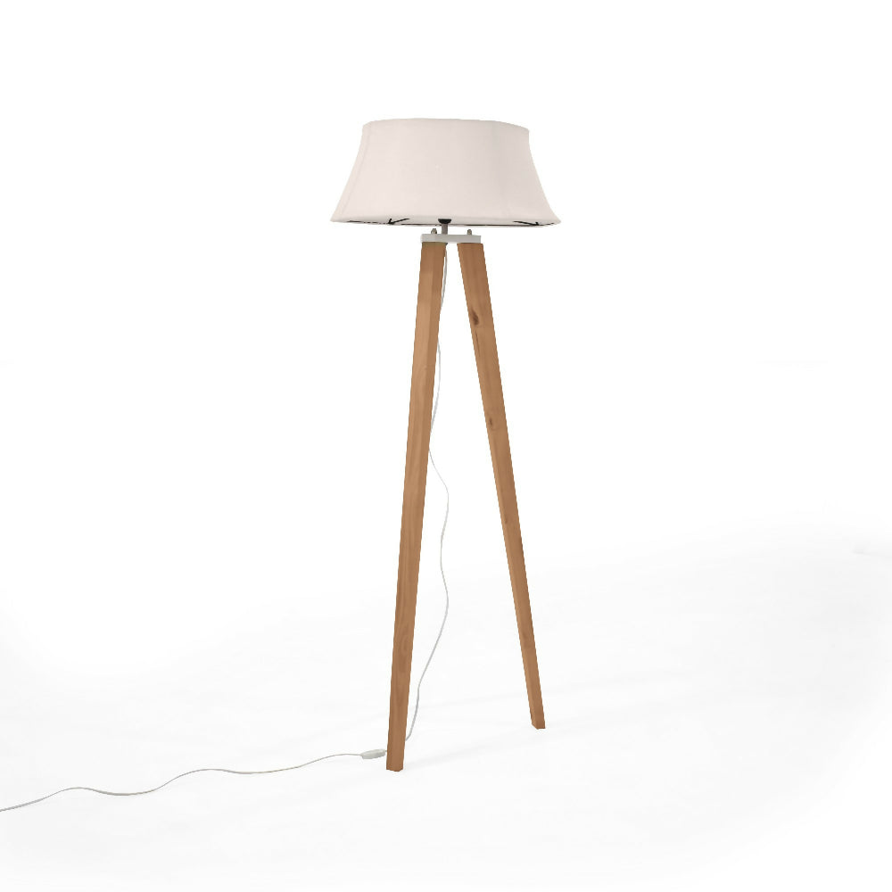 Lampara de Piso Reims 55x55x155 cm Caoba Champagne