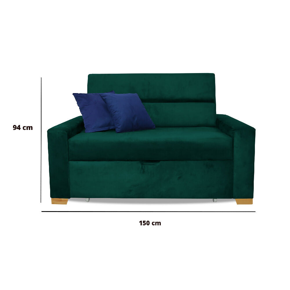 Sofacama Vogel Multifuncional Carrito Verde + Cojines Decorativos