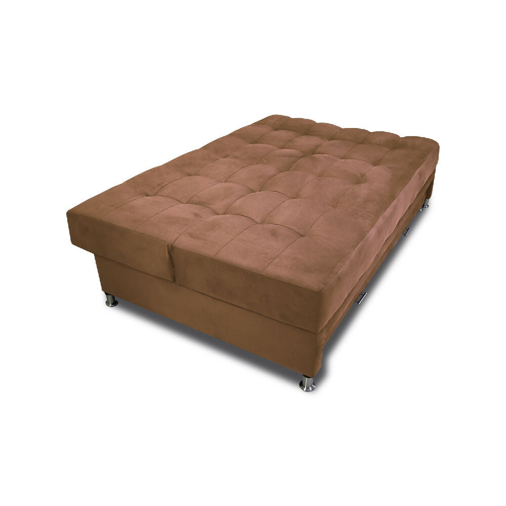 Sofá Cama Tarima Haller En Tela Velvet 190X95X80 Camel