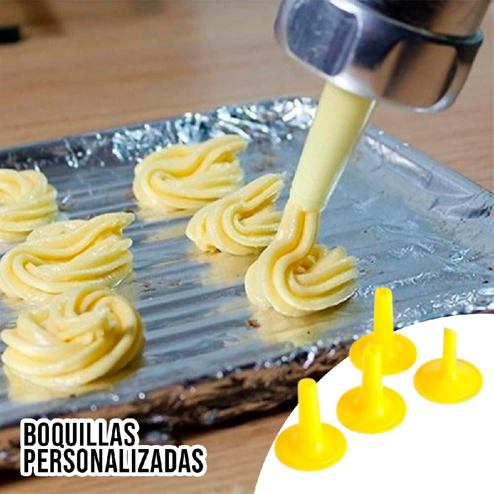 Máquina para hacer galletas Prensa Con Moldes y Boquillas PTZ-10-4 8