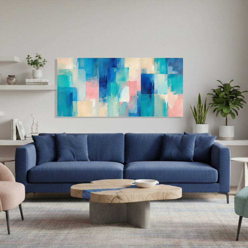 Lienzo Canvas Cuadro Brisa Abstracta 118x55cm