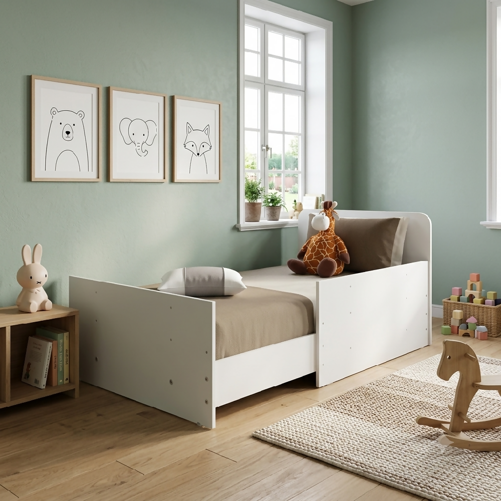 Cuna Para Bebé Convertible Blanca En Cama Infantil Con colchón