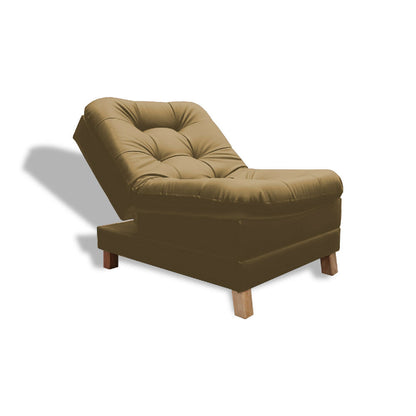 Poltrona Zeink 3 Posiciones Tipo Cuero Camel
