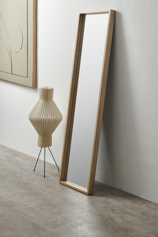 Espejo De Cuerpo Entero Madera Pino 150x40 cm De Piso