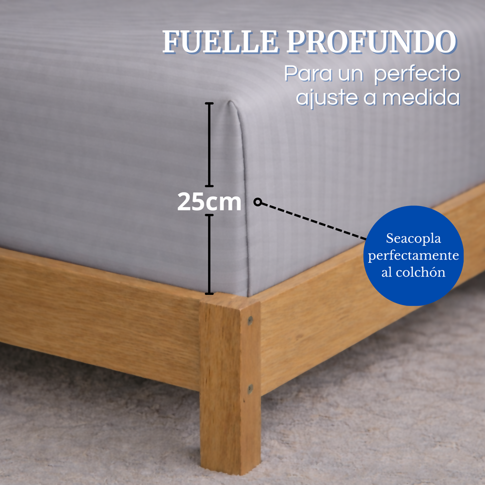 Juego de sabanas sencilla gris