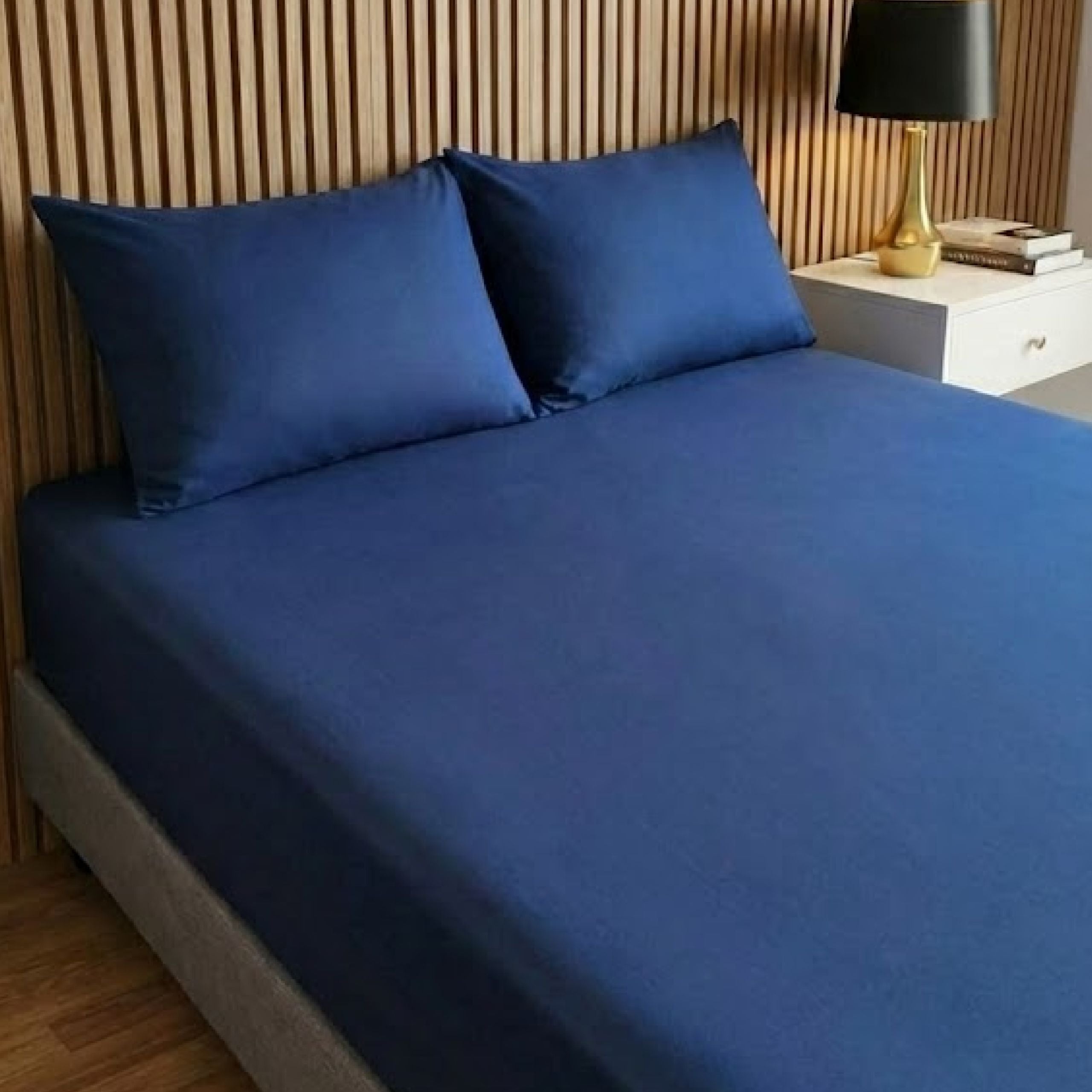 Semijuego Sábana Navy Peony – Azul Queen