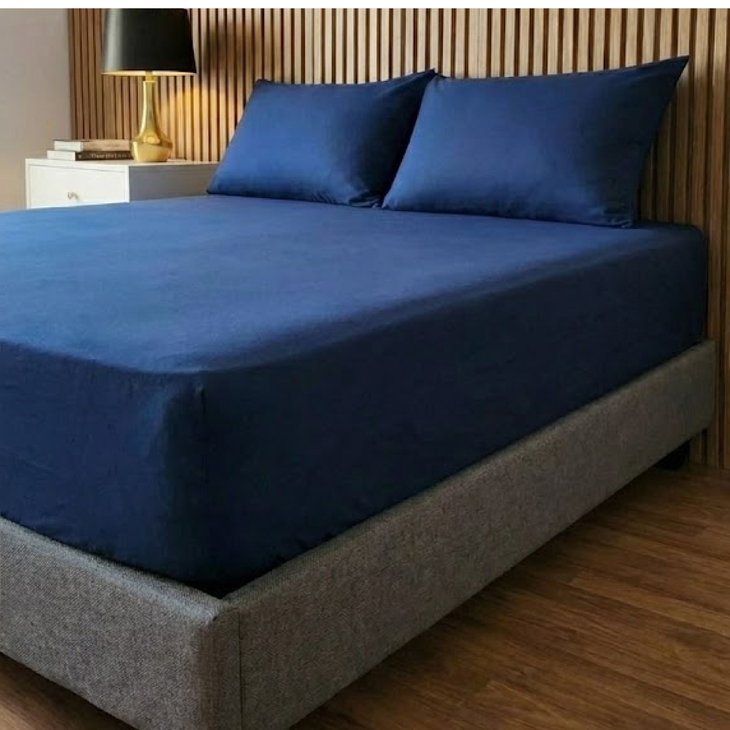 Semijuego Sábana Navy Peony – Azul Doble
