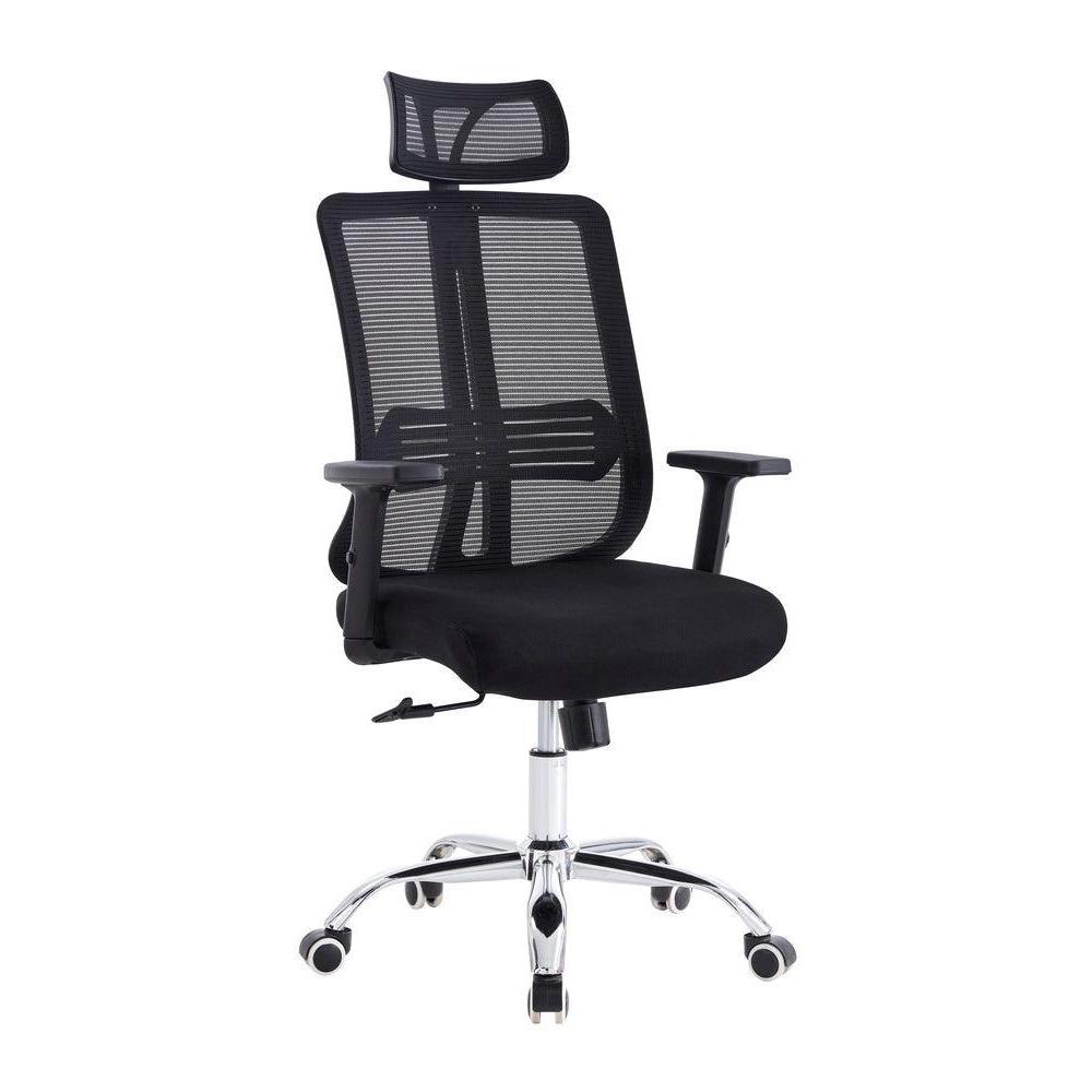 Silla Oficina X-123B, Wengue, con Cómodo Espaldar y Rodachines