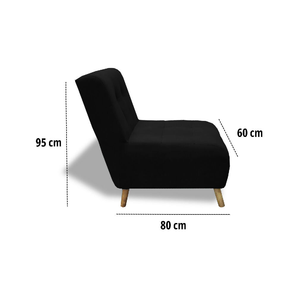 Poltrona Fija Milán Negro