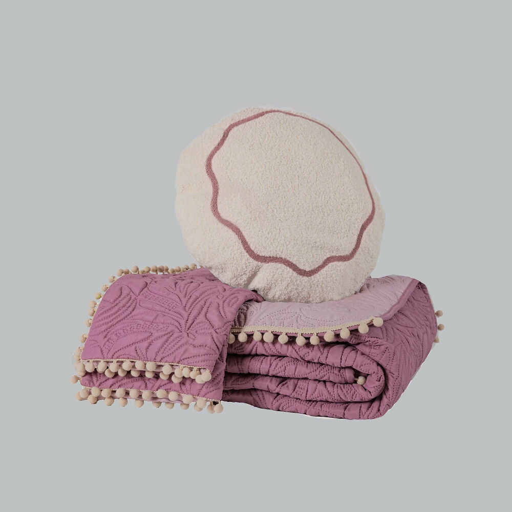Juego Edredon Mulberry, para Cama Doble y Queen, 2 Vistas (Incluye 2 Fundas 1 Cojín)