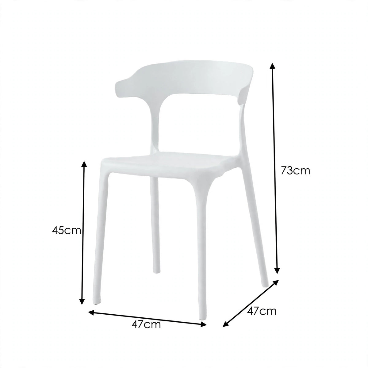 Silla Elena, Color Blanco, con Espaldar y Diseño Moderno