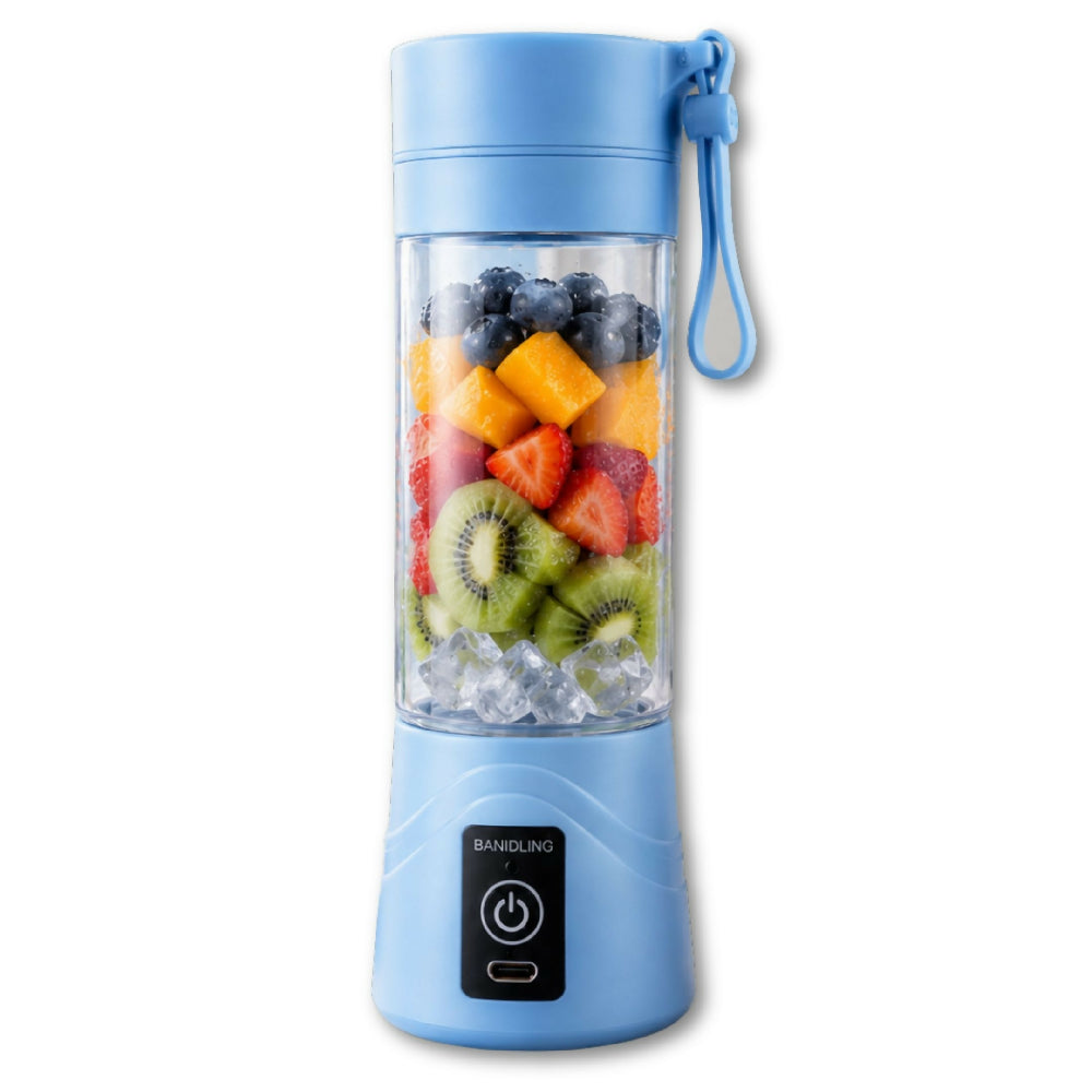 Licuadora Personal Portátil Recargable USB 380 Ml Azul