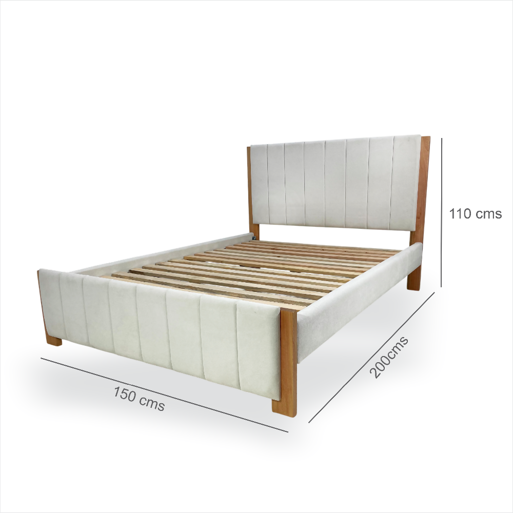 Cama Tapizada Hammar en madera
