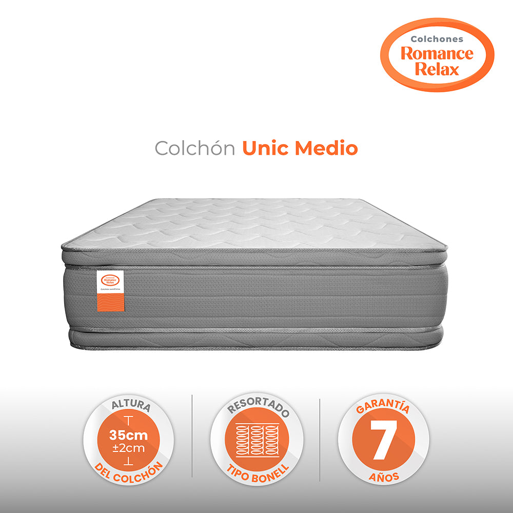 Colchón Rr Unic Medio 160X190X35, Queen