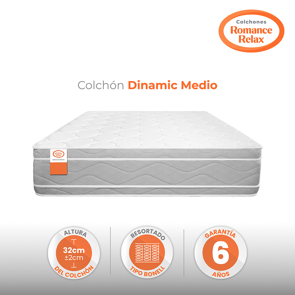 Colchón Rr Dinamic Medio 120X190X32, Semidoble