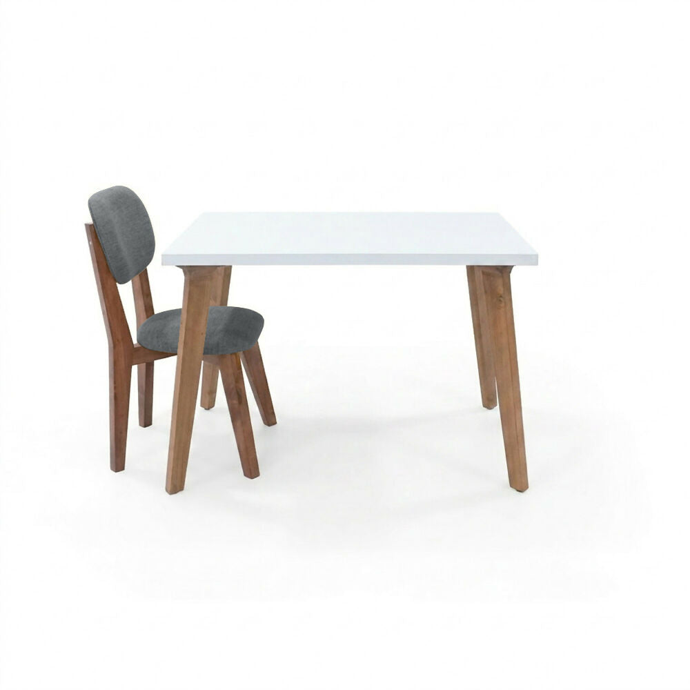 Silla de Comedor Adela 50x51.5x93 Tela Gris