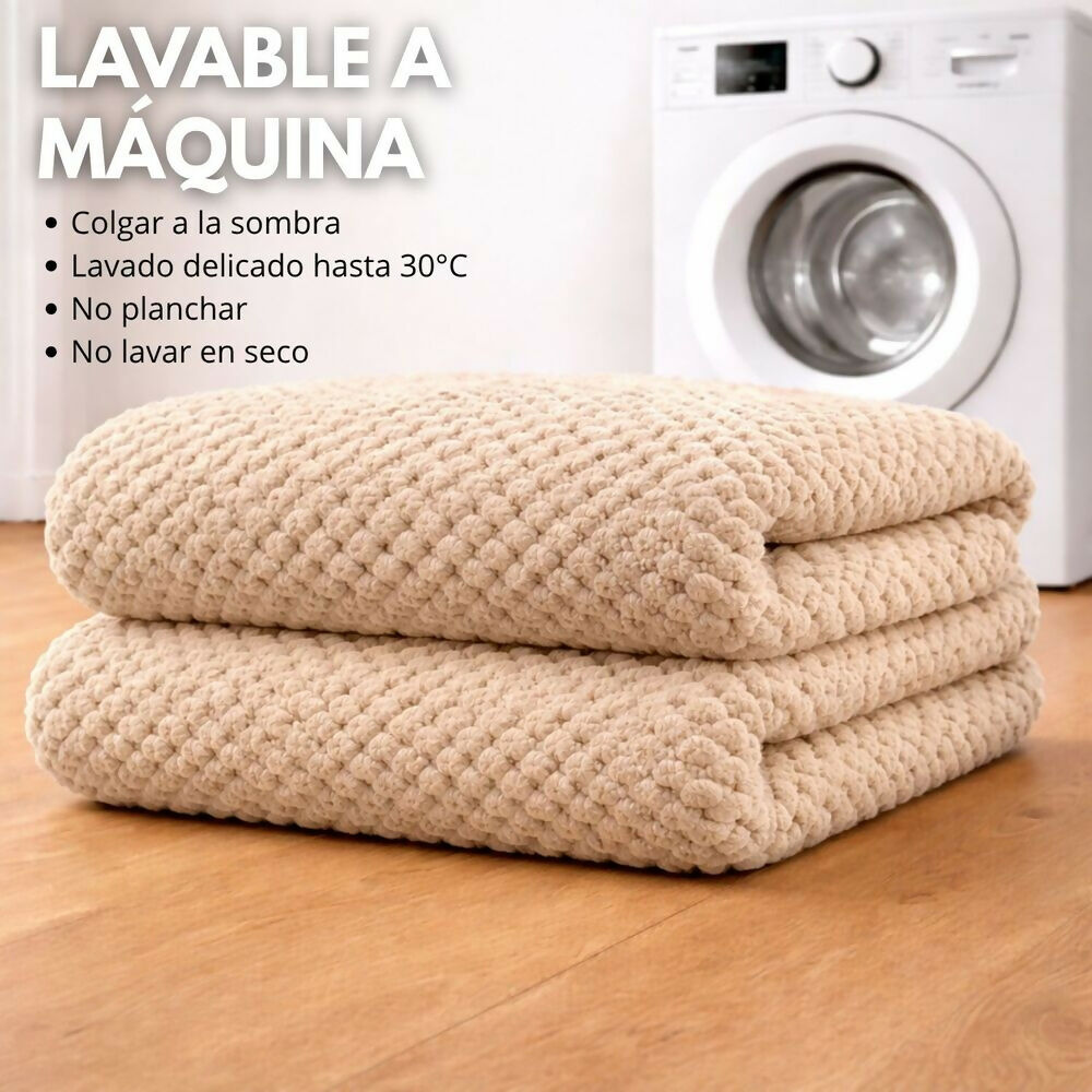 Cobija manta beige