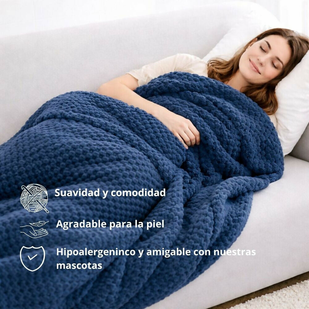 Cobija manta azul