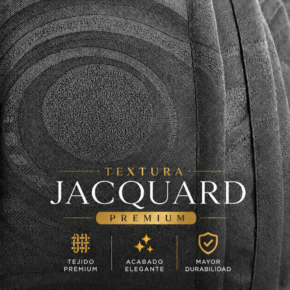 Cortina x2 gris jacquard