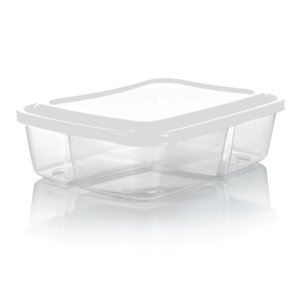 Recipiente Basico Rectangular Dividido 1.4L Blanco