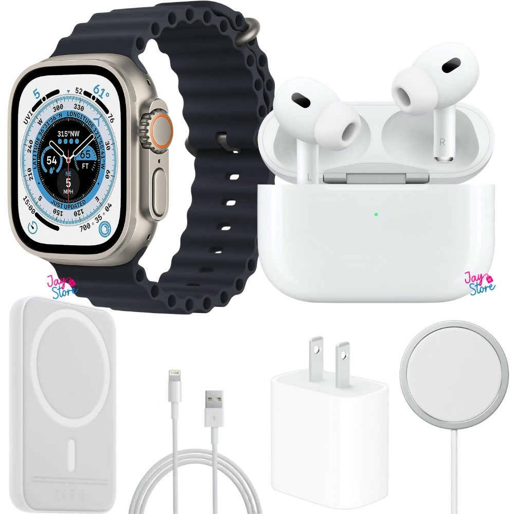 Combo Reloj Smartwatch X8 Ultra Audífonos In Ear Power Bank