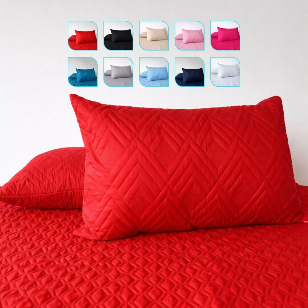 Almohada siliconada + protector almohada celeste Set x2