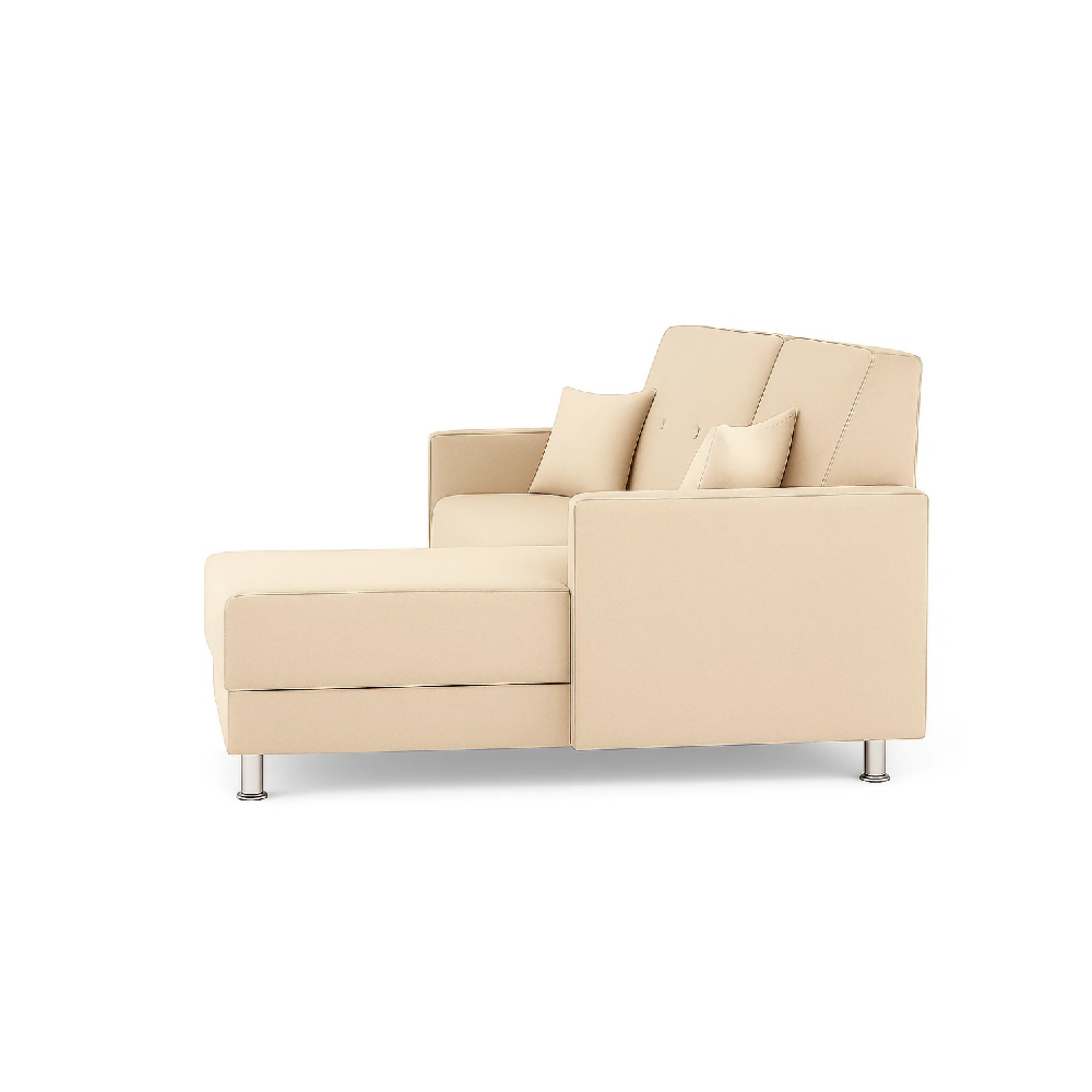 Sofá en L Derecho Casey Tela Antifluidos Beige 3 Puestos 200x80x85