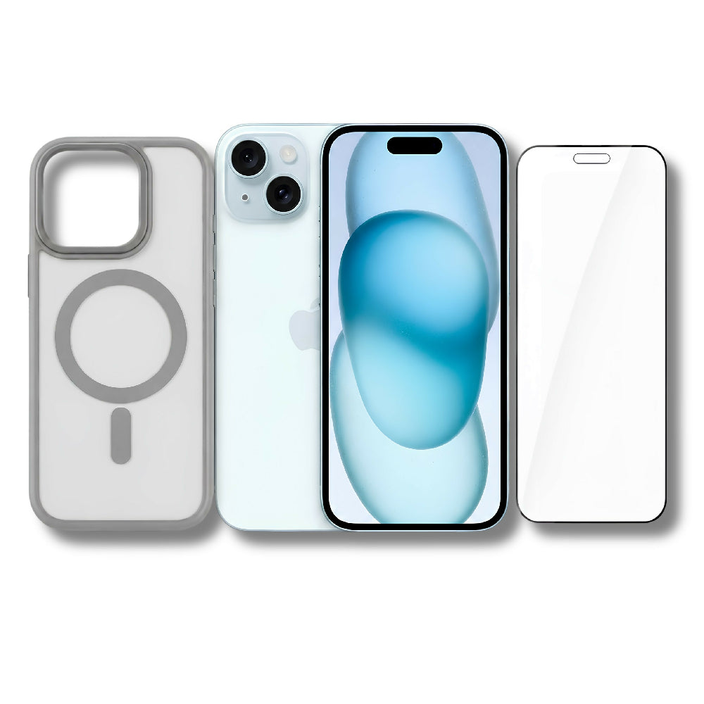 Celular Apple IPhone 15 128gb + Obsequio Vidrio Templado Y Forro Protector Celeste