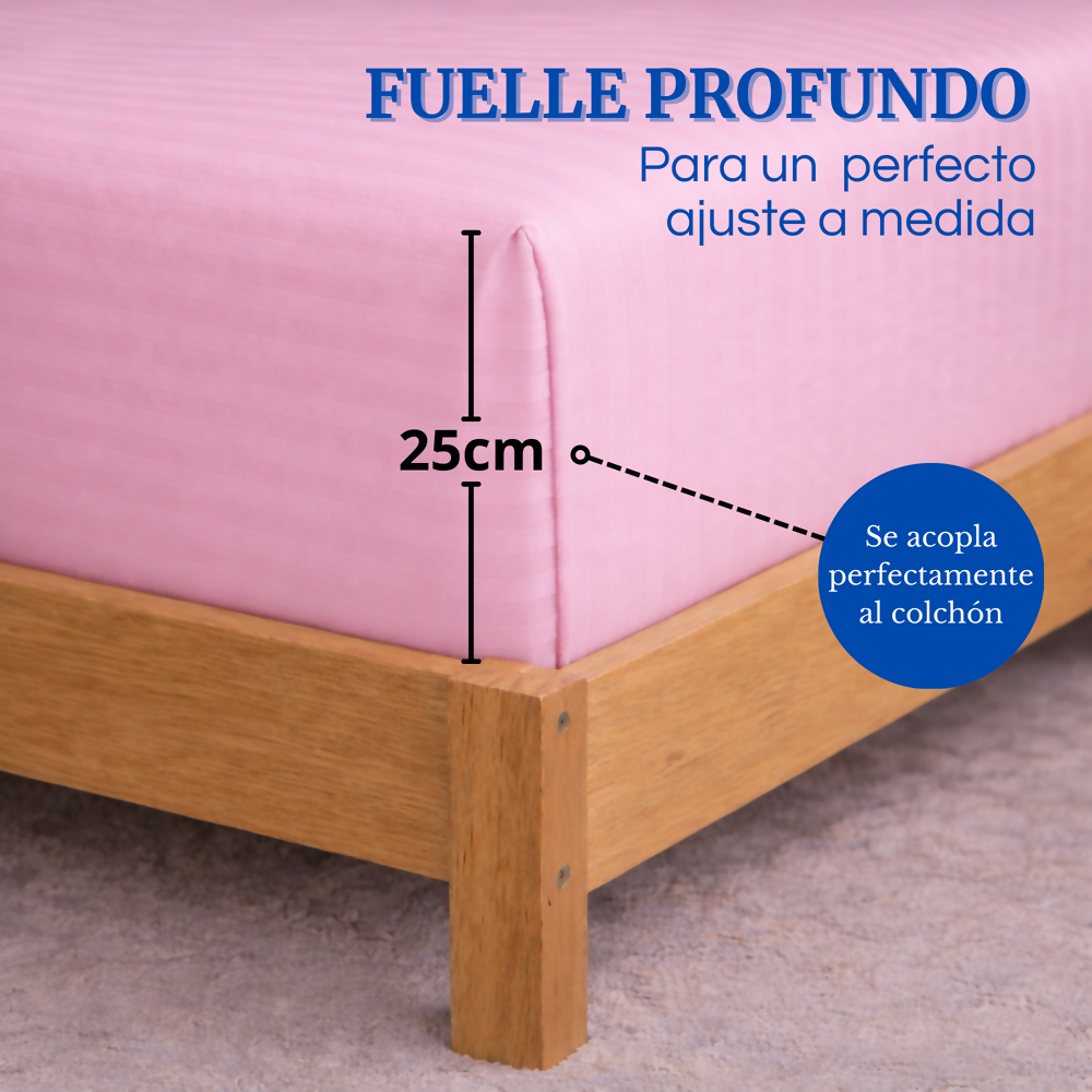 Juego de sabanas sencilla rosado