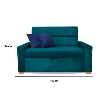Sofacama Vogel Multifuncional Carrito Turquesa + Cojines Decorativos