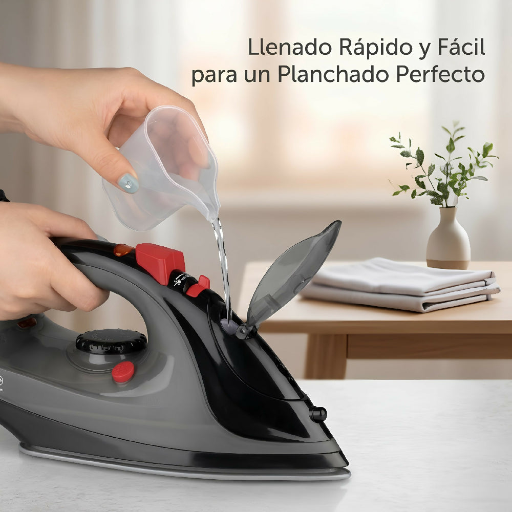 Plancha De Ropa Eléctrica A Vapor RAF R.91245G Sistema Antiadherente