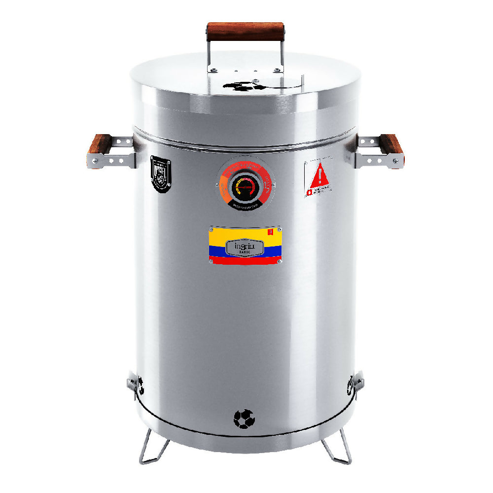 Ahumador y Barril Asador 25 Libras Locos Por El Futbol In Grill