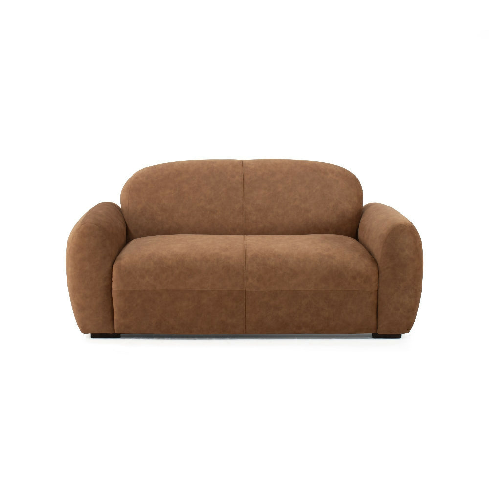 Sofa Auren 2 Puestos 185x88x83 cm Con Apoya Brazos Tela Miel