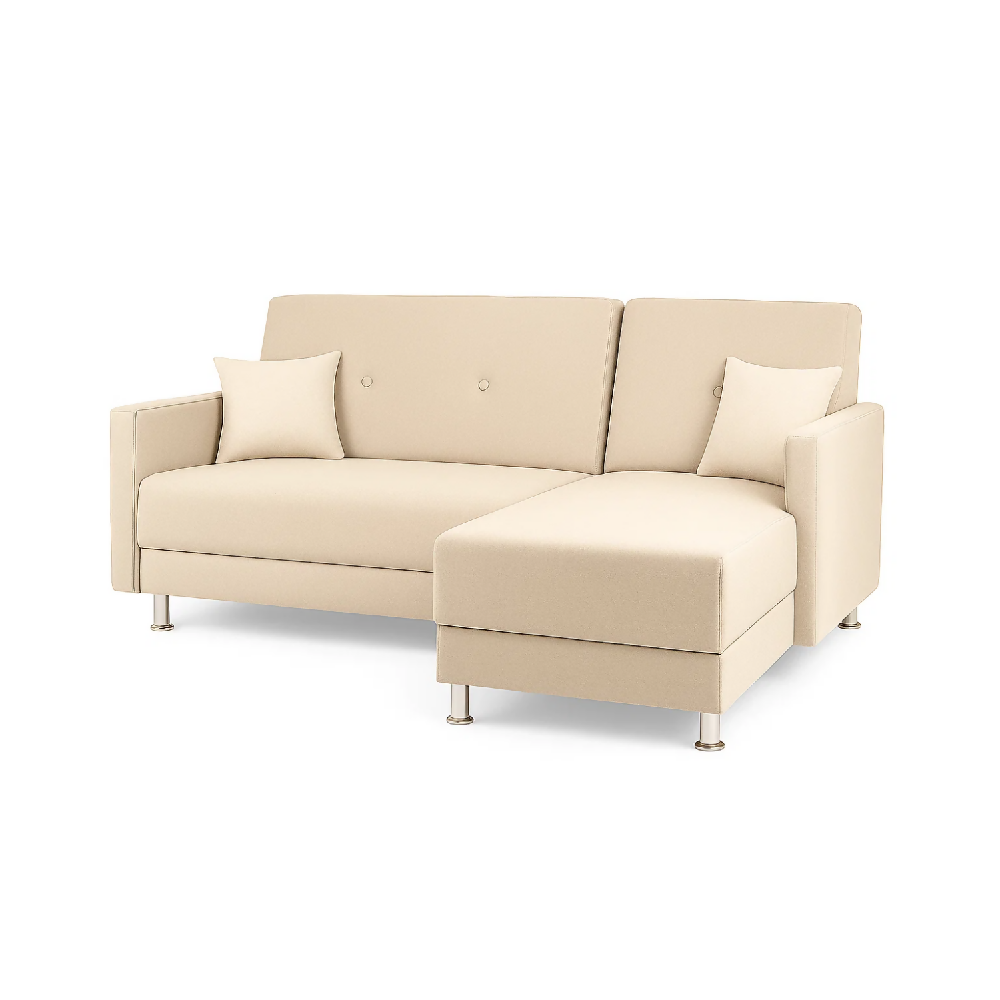 Sofá en L Derecho Casey Tela Antifluidos Beige 3 Puestos 200x80x85