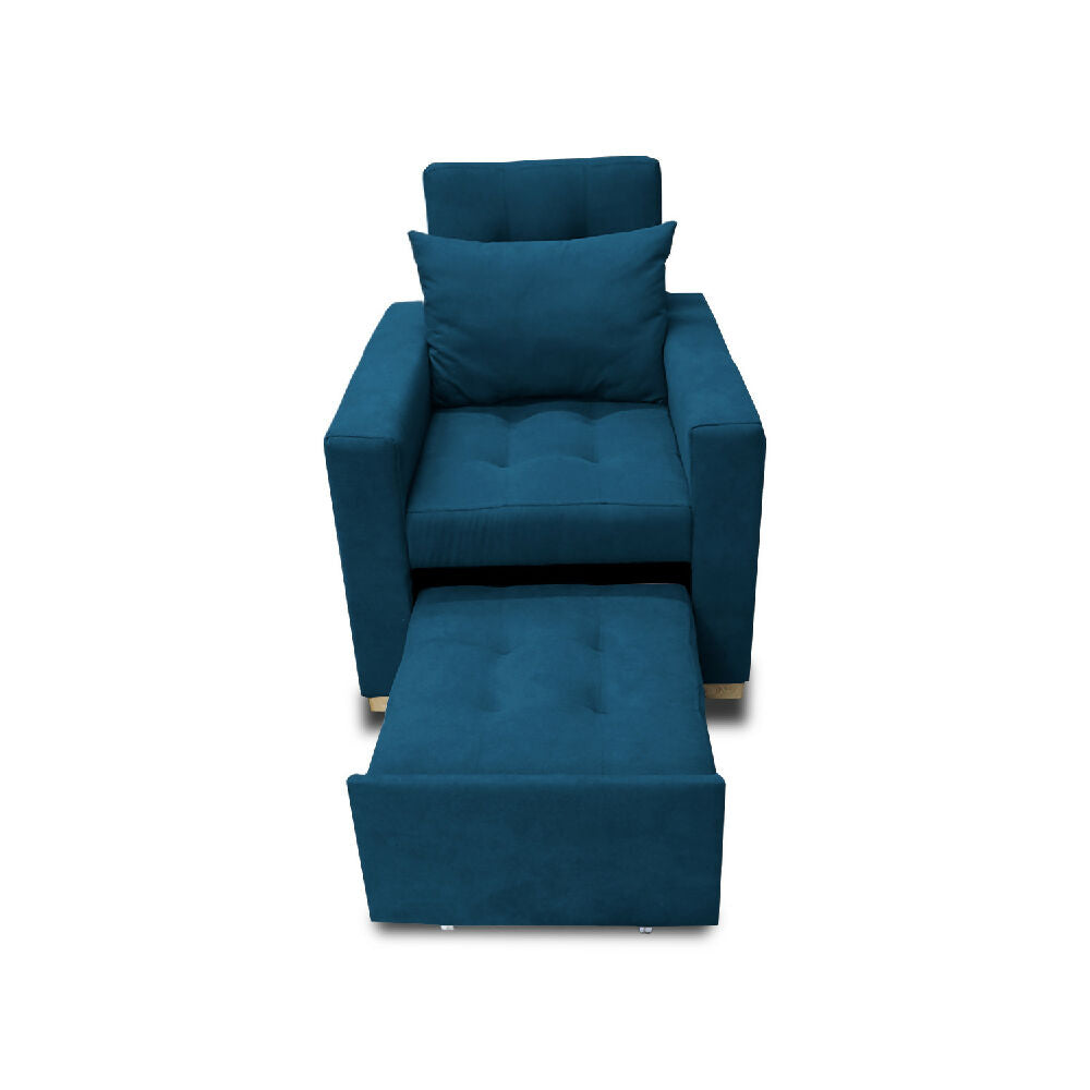 Poltrona Mood Multifuncional Reclinable Azul Petróleo